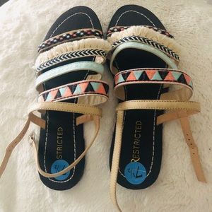Tribal print sandals